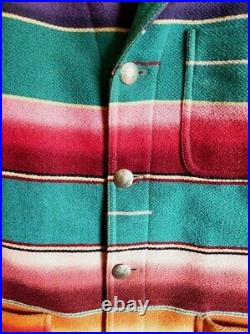 Vintage Ralph Lauren COUNTRY Western RRL Navajo Concho Buttons Coat Jacket Italy
