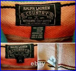 Vintage Ralph Lauren COUNTRY Western RRL Navajo Concho Buttons Coat Jacket Italy