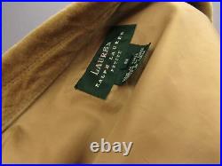 Vintage Ralph Lauren Cowboy Tan Suede Leather Fringe Western Jacket Coat Small P