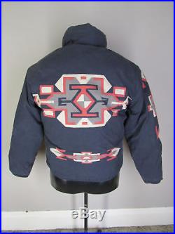 Vintage Ralph Lauren Polo Country Aztec Western Down Puffer Coat Jacket Sz S