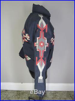 Vintage Ralph Lauren Polo Country Aztec Western Down Puffer Coat Jacket Sz S