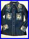 Vintage-Roncelli-Shirt-Jacket-Western-Leather-Floral-Rare-01-qxwy