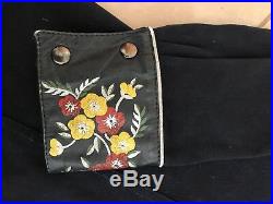 Vintage Roncelli Shirt Jacket Western Leather Floral Rare