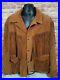 Vintage-SCHOTT-RANCHER-Fringe-Brown-Leather-Jacket-Coat-Western-Mens-Size-50-EUC-01-tdul
