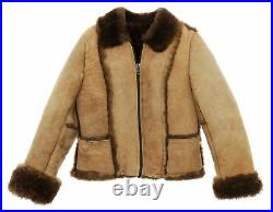 Vintage SHEARLING Jacket S Small Womens Vtg WESTERN Sheepskin Fur RANCHER Coat