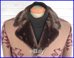 Vintage SZ 46 PENDLETON HIGH GRADE WESTERN Wear WOOL BLANKET Jacket COAT NAVAJO