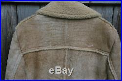 Vintage Sawyer of Napa Shearling Sheepskin Cowboy Ranch Coat Jacket Western 48L