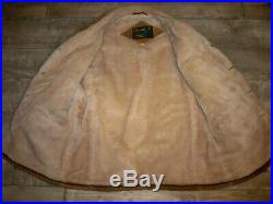 Vintage Schott Bros NYC Rancher Suede Sherpa Lined Men's Western Jacket Coat 42