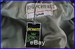 Vintage Schott Rancher Western Fringe Leather Jacket Coat Size 42 Style 395 NEW