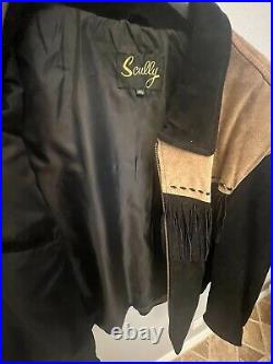 Vintage Scully Mens Size XXL Cowboy Western Leather Jacket Coat with Fringe
