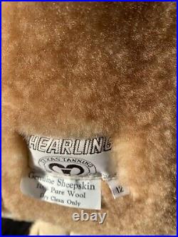 Vintage Sheepskin Shearling Waist Coat Jacket Fort Worth Texas Never Worn Sz S