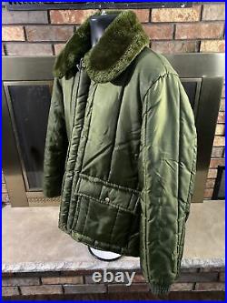 Vintage Walls Western Wear Green Puffer Puffy Ski Coat Jacket Mens XL Vtg RARE