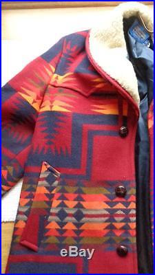 Vintage Western Wear by Pendleton Wool Collar Jacket Size 42 Indian Blanket Coat
