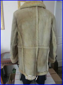 Vintage Wilsons Sheepskin Shearling Rancher Western Marlboro Man Coat Jacket USA
