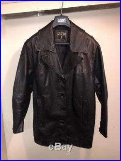 Vintage Women Frye BLK & BRN Cowboy 2 Tone Western Leather Jacket Small, RARE