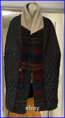 Vintage Woolrich Aztec Southwestern Blanket Pattern Wool Coat Jacket Size Large