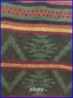 Vintage Woolrich Canvas Aztec Navajo Blanket Lined Wool Barn Jacket Coat Size XL