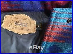 Vintage Woolrich Long Navajo Wool Aztec Blanket Coat Jacket Southwest Western M