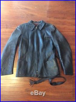Vtg 1940s 1950s Womans Genuine Deerskin Leather Western Coat Jacket
