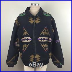 Vtg 70's PENDLETON HIGH GRADE Western Wear Wool Navajo Blanket Jacket Coat L
