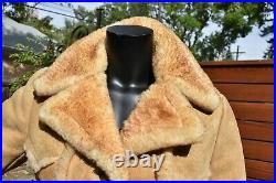 Vtg 70's sheepskin shearling COAT jacket women's 8 Wilson's Western boho sz S