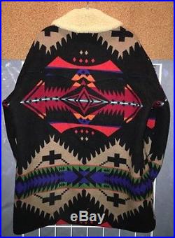 Vtg BRIGHT! Pendleton High Grade Western Wear Indian Blanket Coat 44