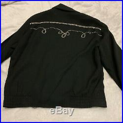 Vtg H Bar C California Ranchwear Bolero Jacket S Pearl Snap Western Embroidered