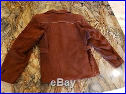 Vtg Levi Suede Leather Zipper Jacket Coat Deadstock Western Wear 40's 50's Rare
