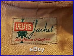 Vtg Levi Suede Leather Zipper Jacket Coat Deadstock Western Wear 40's 50's Rare