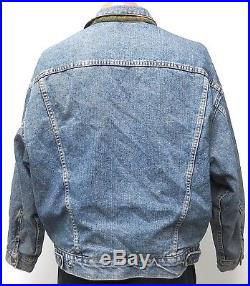 Vtg Levi's NATIVE WOOL BLANKET LINED Blue Jean Jacket MED usa 90s denim western