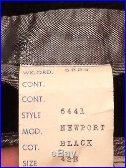 Vtg Men's LASSO Black Faux Fur Western Blazer Rockabilly Sport Coat Jacket 42R