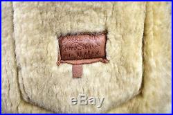 Vtg Overland Sheepskin Co. Leather Shearling Western Ranch Jacket Coat Vest S M