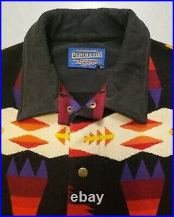 Vtg PENDLETON HIGH GRADE Western Southwestern Indian Blanket Coat Jacket RARE