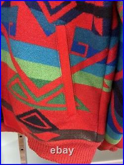 Vtg Pendleton High Grade Western Wear M Wool Bomber Jacket Coat Southwest Aztec