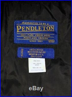Vtg Pendleton High Grade Western Wear Wool Aztec Southwestern Jacket Sz XXL USA