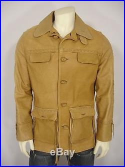 Vtg Pioneer Wear Saddle Coat Marlboro Heavy Leather Western Jacket Coat Men's 44
