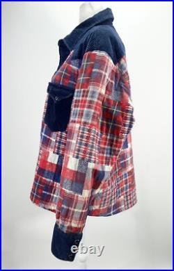 Vtg Plaid Flannel Corduroy Western Jacket Camp Hippie Country Rockabilly Grunge