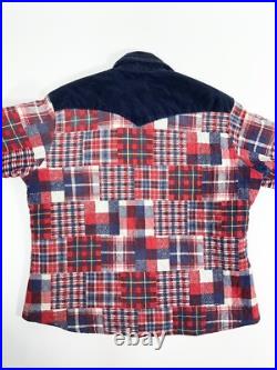 Vtg Plaid Flannel Corduroy Western Jacket Camp Hippie Country Rockabilly Grunge