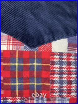 Vtg Plaid Flannel Corduroy Western Jacket Camp Hippie Country Rockabilly Grunge