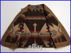 Vtg Polo Ralph Lauren Western Cowboy Southwestern Aztec Navajo Ranch Jacket Vest