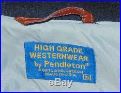 Vtg Rare Pendleton USA High Grade Western Wear Aztec Blanket Full Zip Jacket XL