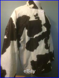 Vtg Womens Pony Calf Cow Skin Hide Ladies Western Leather Jacket Coat Custom 80s