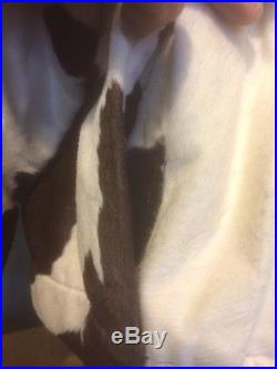 Vtg Womens Pony Calf Cow Skin Hide Ladies Western Leather Jacket Coat Custom 80s