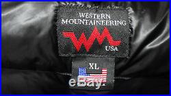 WESTERN MOUNTAINEERING MEN'S XL GOOSE DOWN FLIGHT SERIES JACKET-BLACK-NEW With TAG