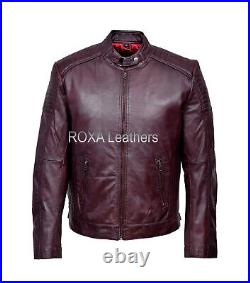 Western Men Basic Outfit Genuine Sheepskin 100% Leather Jacket Fashion Coat