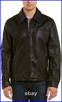 Western Men Black Authentic Lambskin Pure Leather Jacket Soft Inner Lining Coat