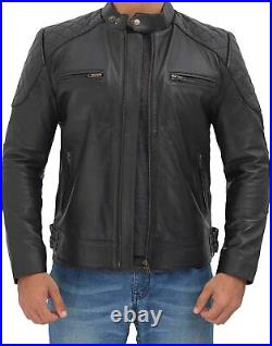 Western Men Casual Wear Genuine Lambskin Real Leather Jacket Soft Designer Coat