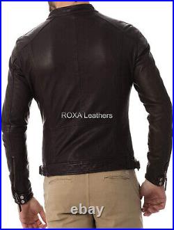 Western Men Stylish Outfit Genuine Lambskin Pure Leather Jacket Casual Coat