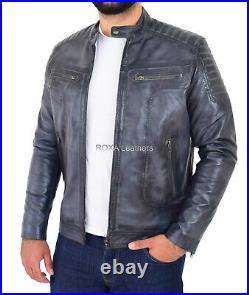 Western Men's Authentic Lambskin Pure Leather Jacket Club Wear Fashion Coat