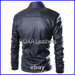 Western Men's Handmade Genuine Sheepskin 100% Leather Jacket Work Wear Coat